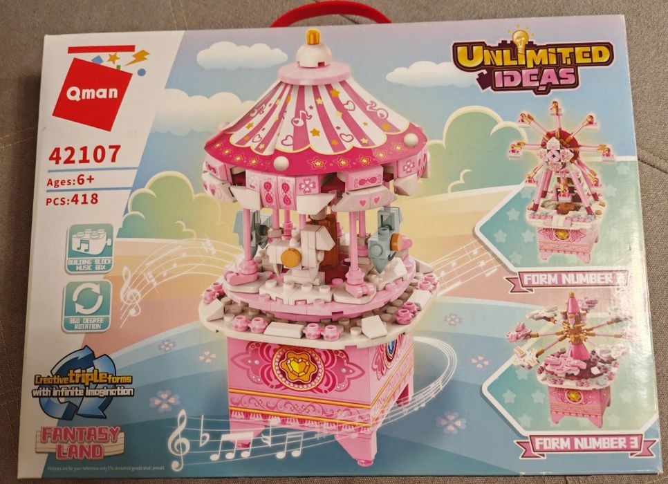 Продам конструктор Qman "Карусель' якість класна з музикою від 6 років