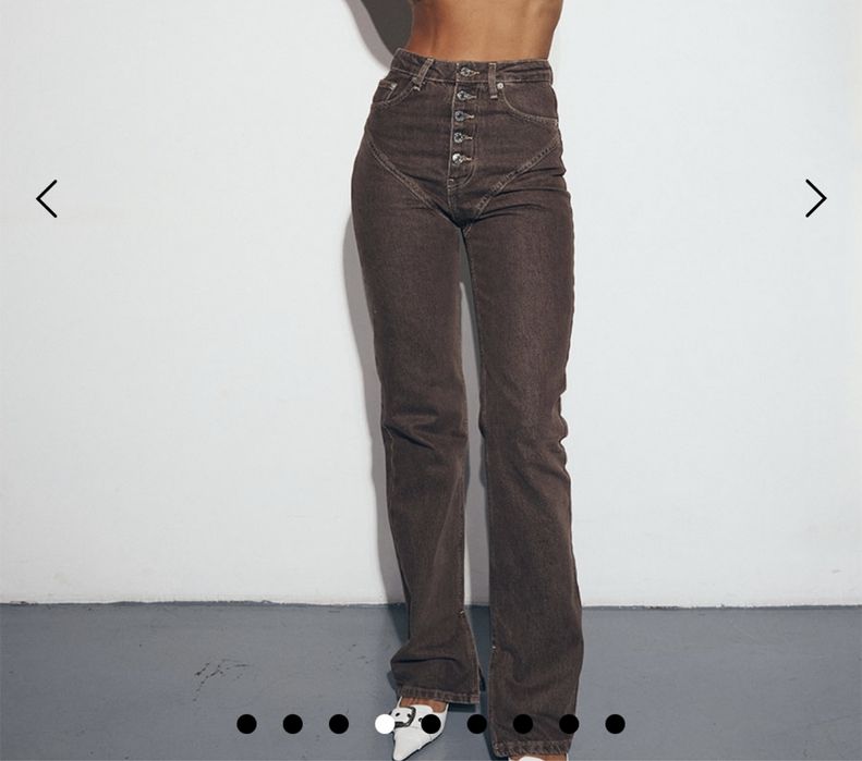 Джинси коричневі One by one 34