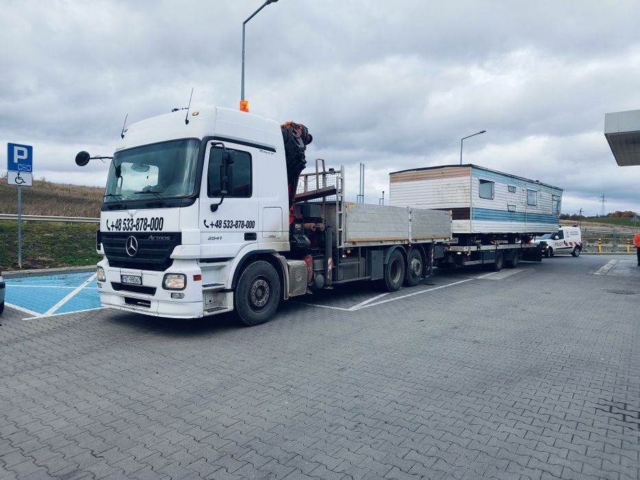 Transport HDS, kontenery, domki