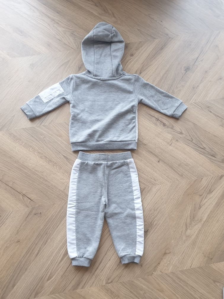 Dres szary dziecięcy komplet bluza zestaw