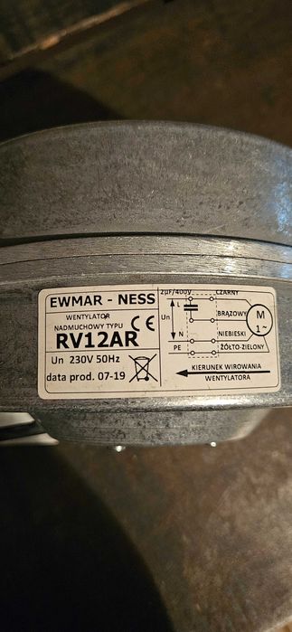 Wentylator nadmuchowy EWMAR-NESS RV12AR