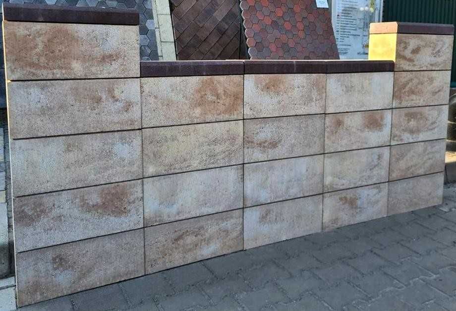 Блоки и крышки на забор, на паркан, на столбы 400х200х200, 500х200х200