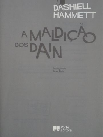 A Maldição dos Dain de Dashiell Hammett - 1ª Edição