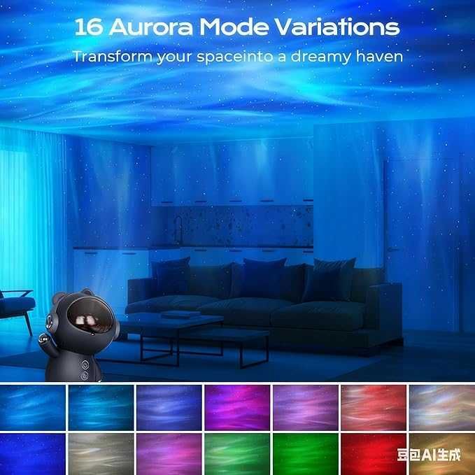 FULEN Projektor gwiaździste niebo, lampka nocna LED