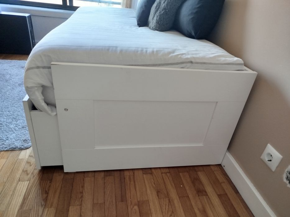 Cama Indv/dupla BRIMNES
Cama indiv/dupla c/2 gav, branco
