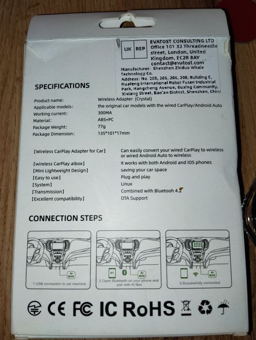 Bezprzewodowy adapter CarPlay