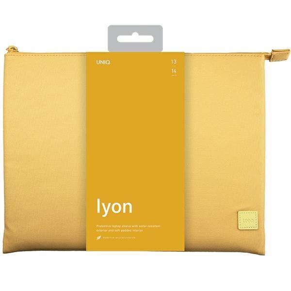 Uniq Etui Lyon Laptop Sleeve 14" Żółty/Canary Yellow Waterproof Rpet