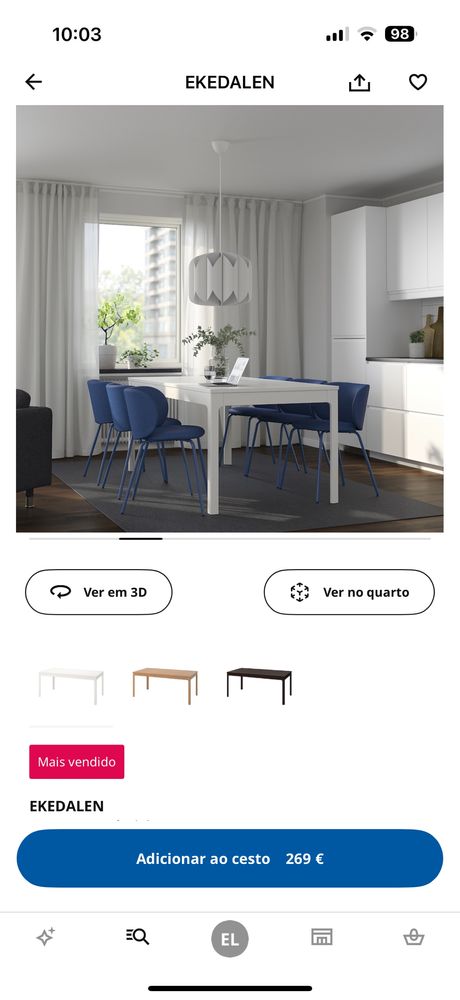 Mesa extesiva  grande 180: