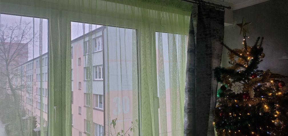 Firanka żółto-zielona 2,4 m szerokości