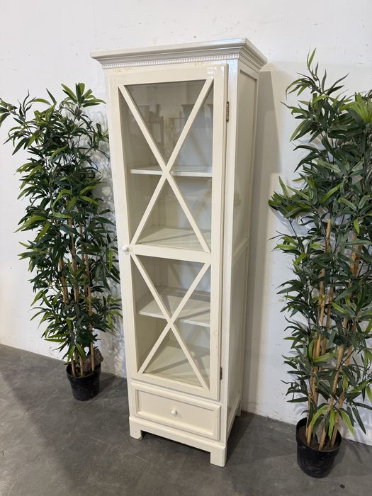 Ładna biała sosnowa witrynka słupek szuflada super stan dowóz wysyłka