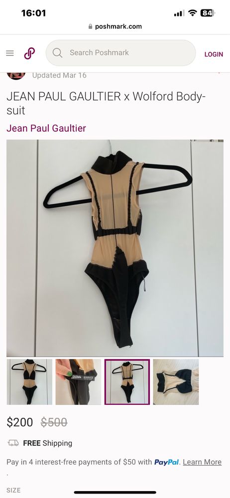 1999 Jean Paul Gaultier x Wolford Trompe L'oeil Bodysuit