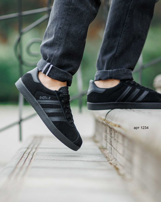 Кросівки чоловічі 42-46 Adidas Gazelle Black / Кроссовки адидас газели