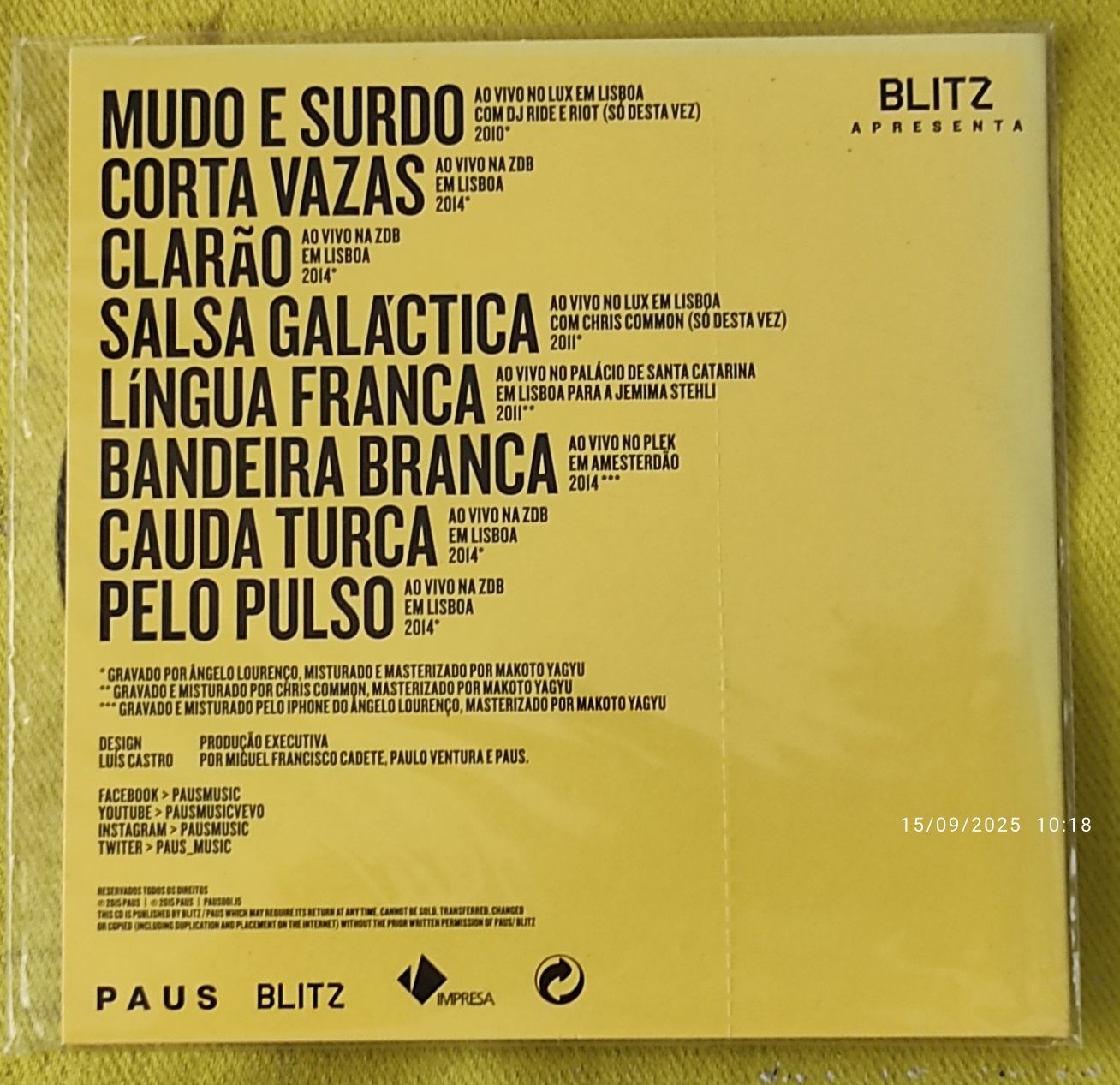 Paus - Bota Perna CD
