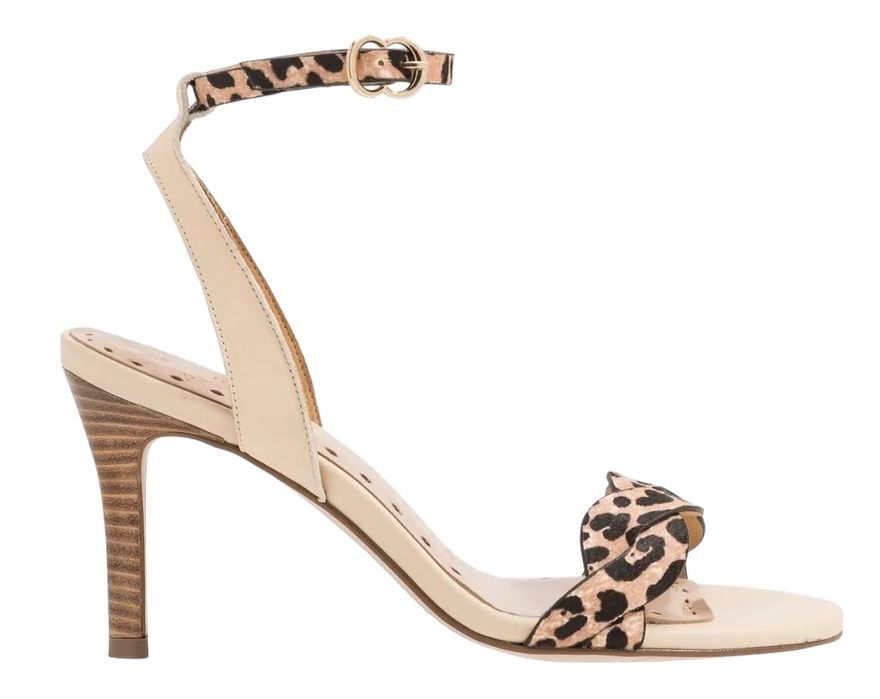Buty damskie sandały beż w panterkę skórzane Pedro Miralles r 41