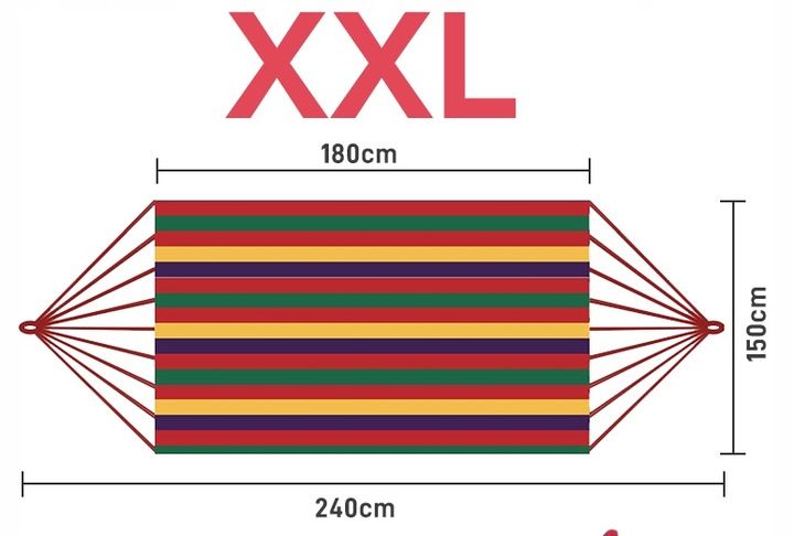 2-osobowy Hamak Ze Stelażem Huśtawka 200kg 270x150