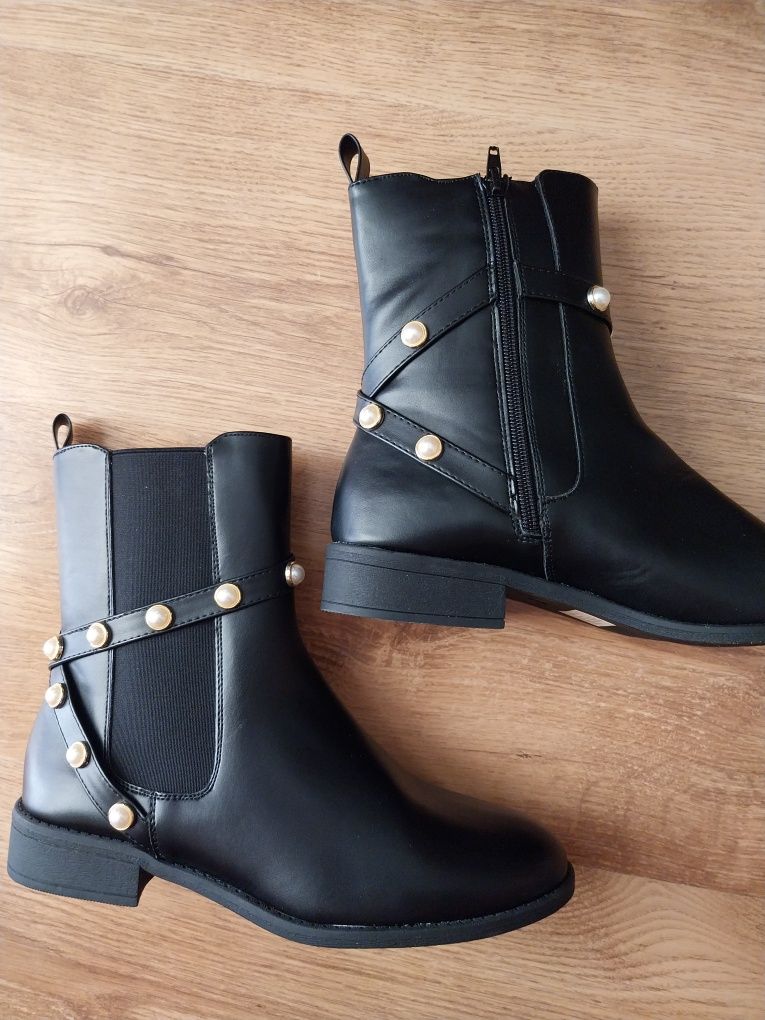 Nowe botki czarne bonprix 40