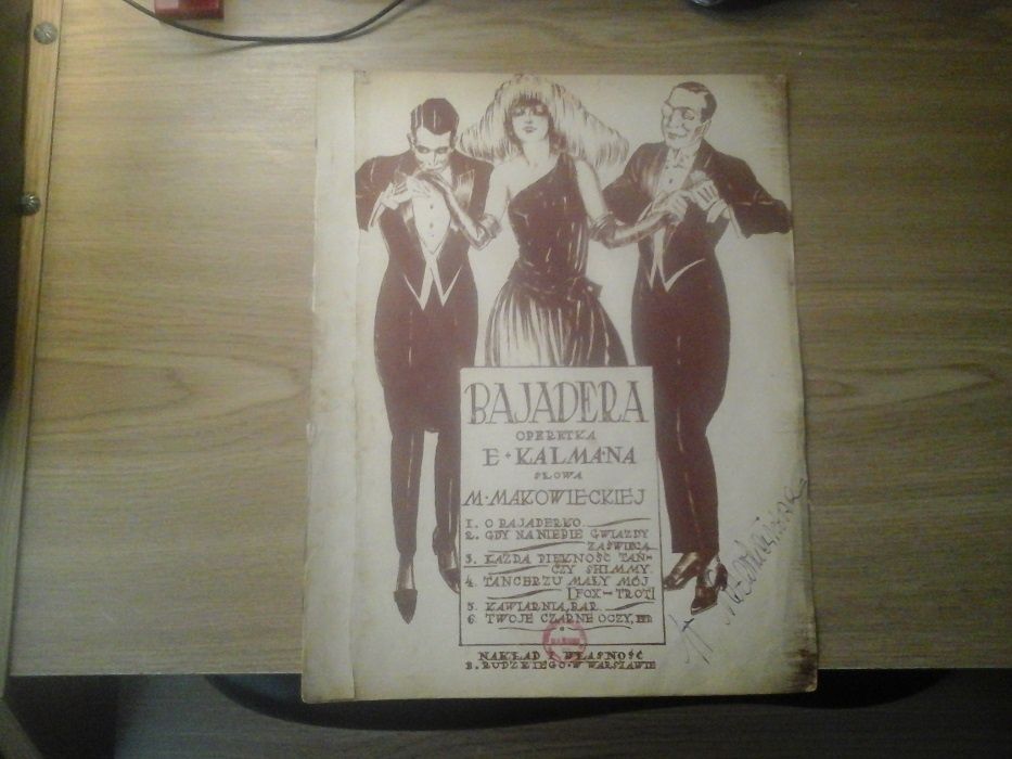 Bajadera operetka E Kalmana słowa M. Makowieckiej