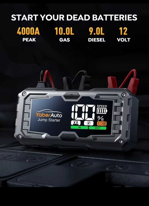 Booster de baterias de carro 5000A 21800 mAh, YaberAuto