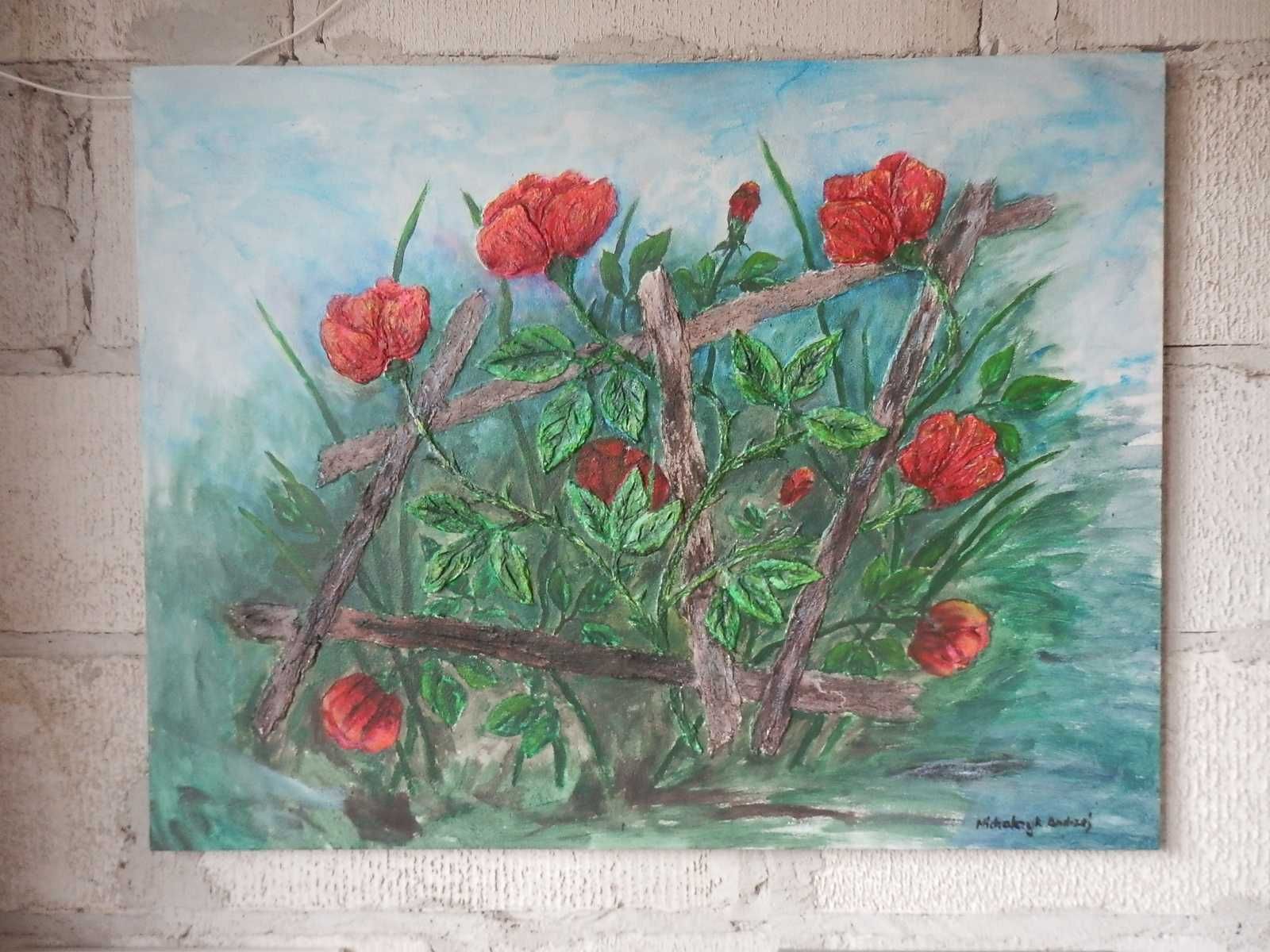 Obraz akrylowy 70x90cm. Róże