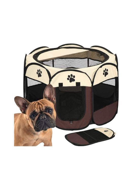 NOWY KOJEC Klatka Składana Wybieg Psa Kota Legowisko Zagroda Solidna