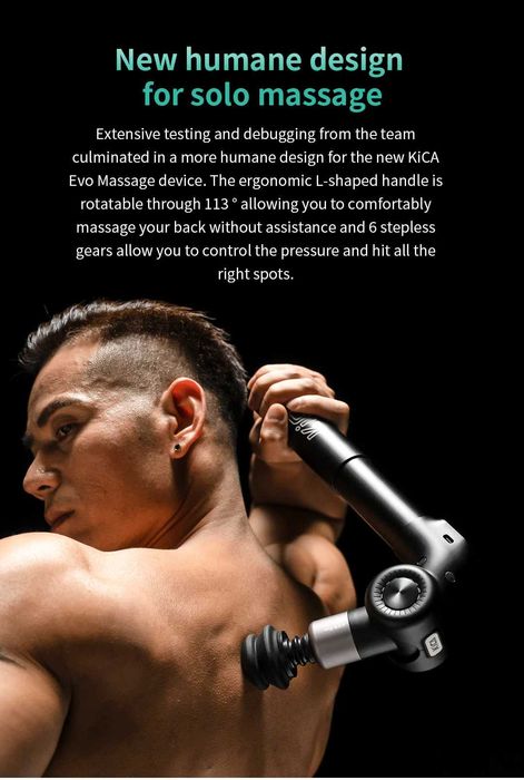 Масажний пістолет KiCA Evo Massage Gun | Топовий, 3200, 12mm