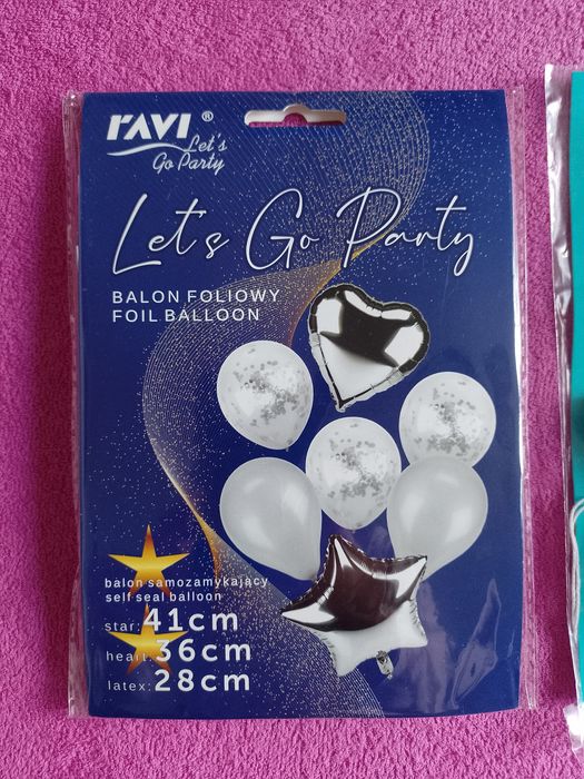 Bukiet balonów 7 szt i girlanda na urodziny 150 cm nowe