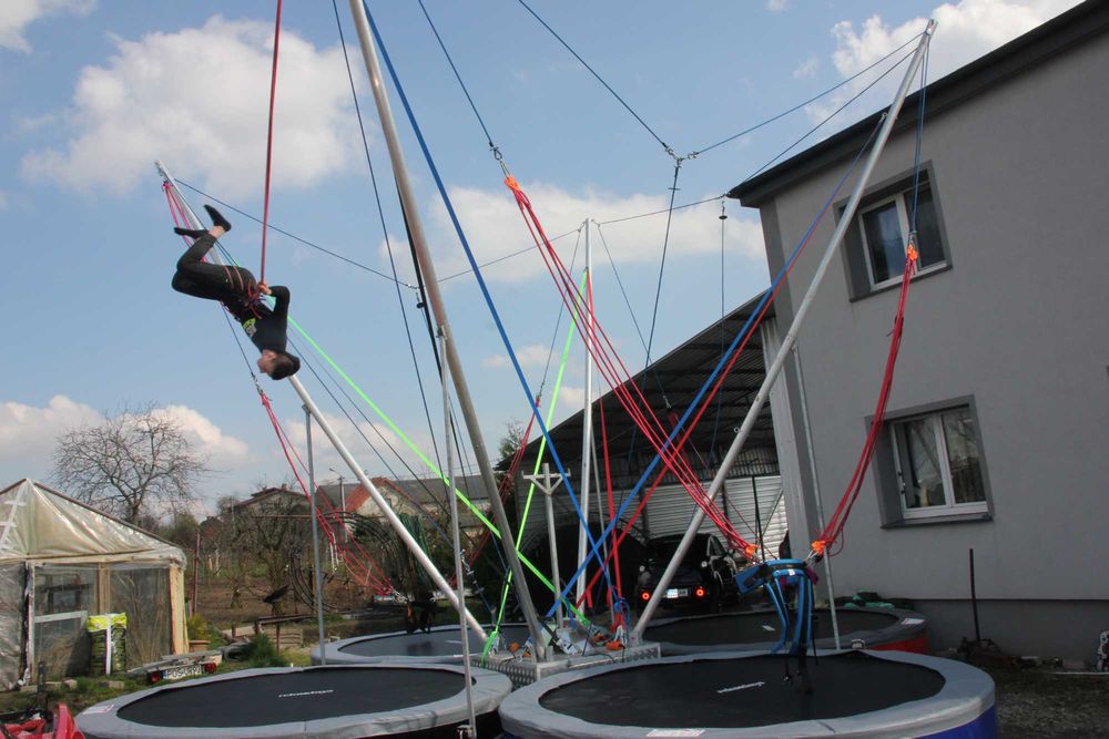 Euro-Bungee 4 stanowiskowe Nowe Mobilne Trampolina dmuchane zamki