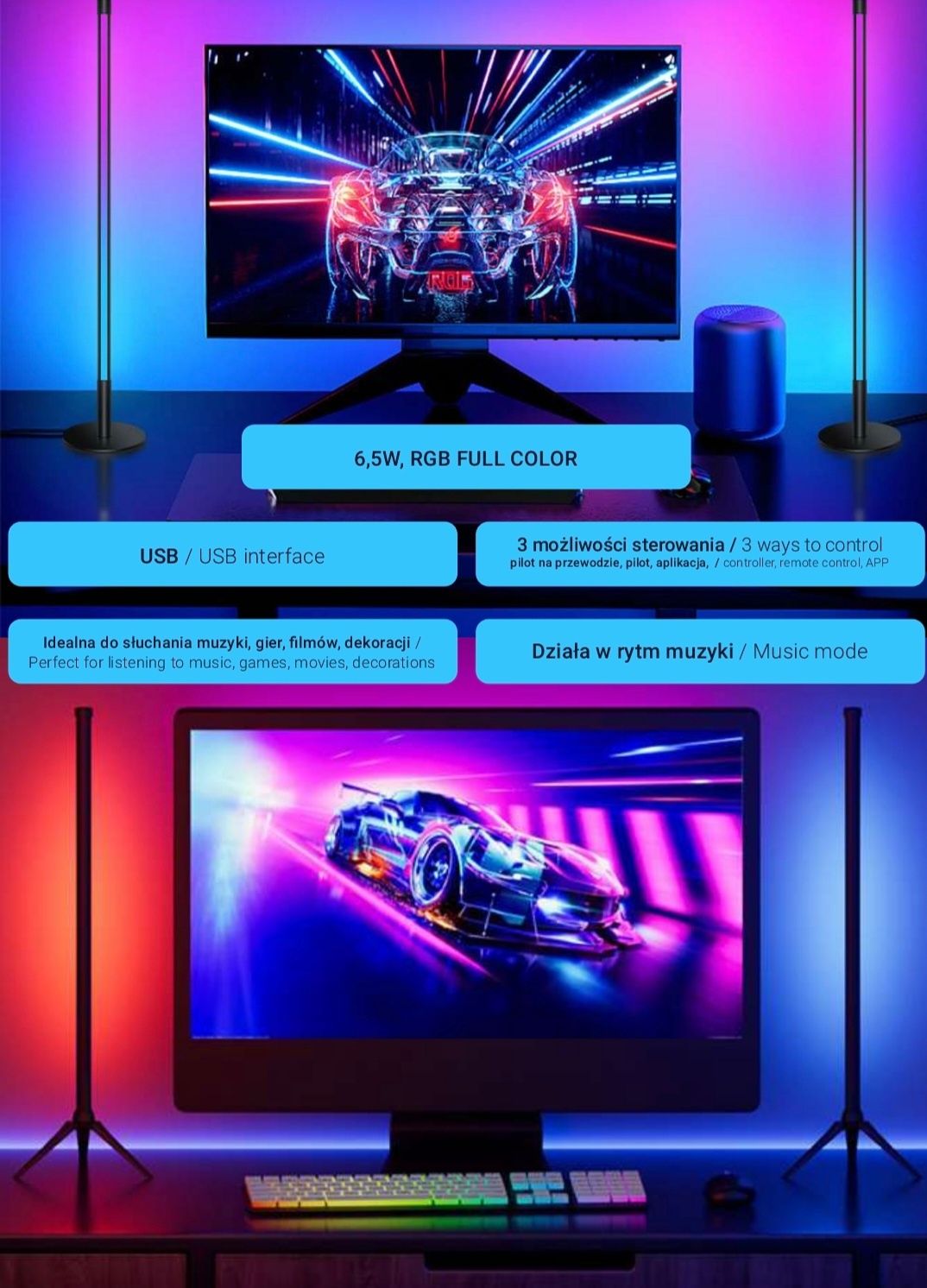 Lampa stojąca  LED MAGIC