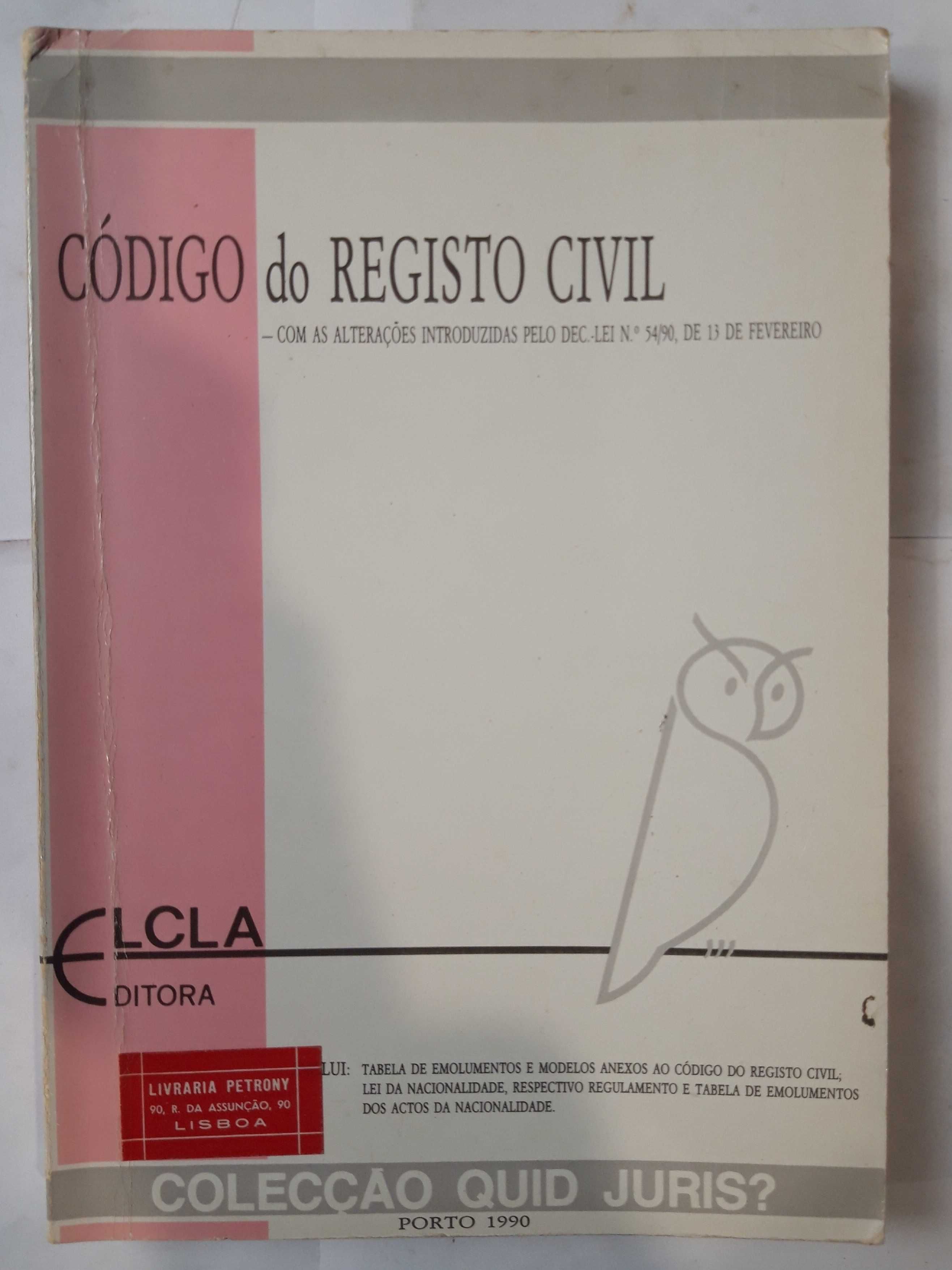 E1 - Livro - Código do Registo Civil