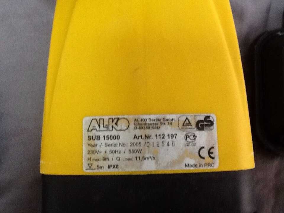 Продам погружной насос AL-KO SUB 15 000