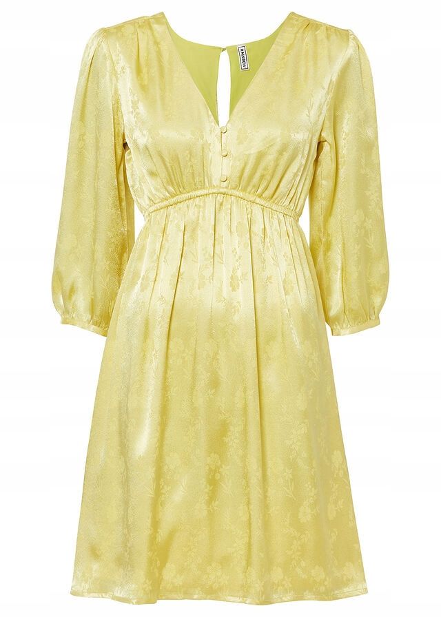 B.P.C sukienka satynowa we wzory żółta ^42