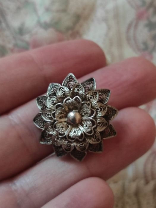 Вінтажна брошка -кулон 925 срібло