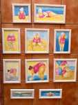 Pintura Aguarela Conjunto 10 quadros