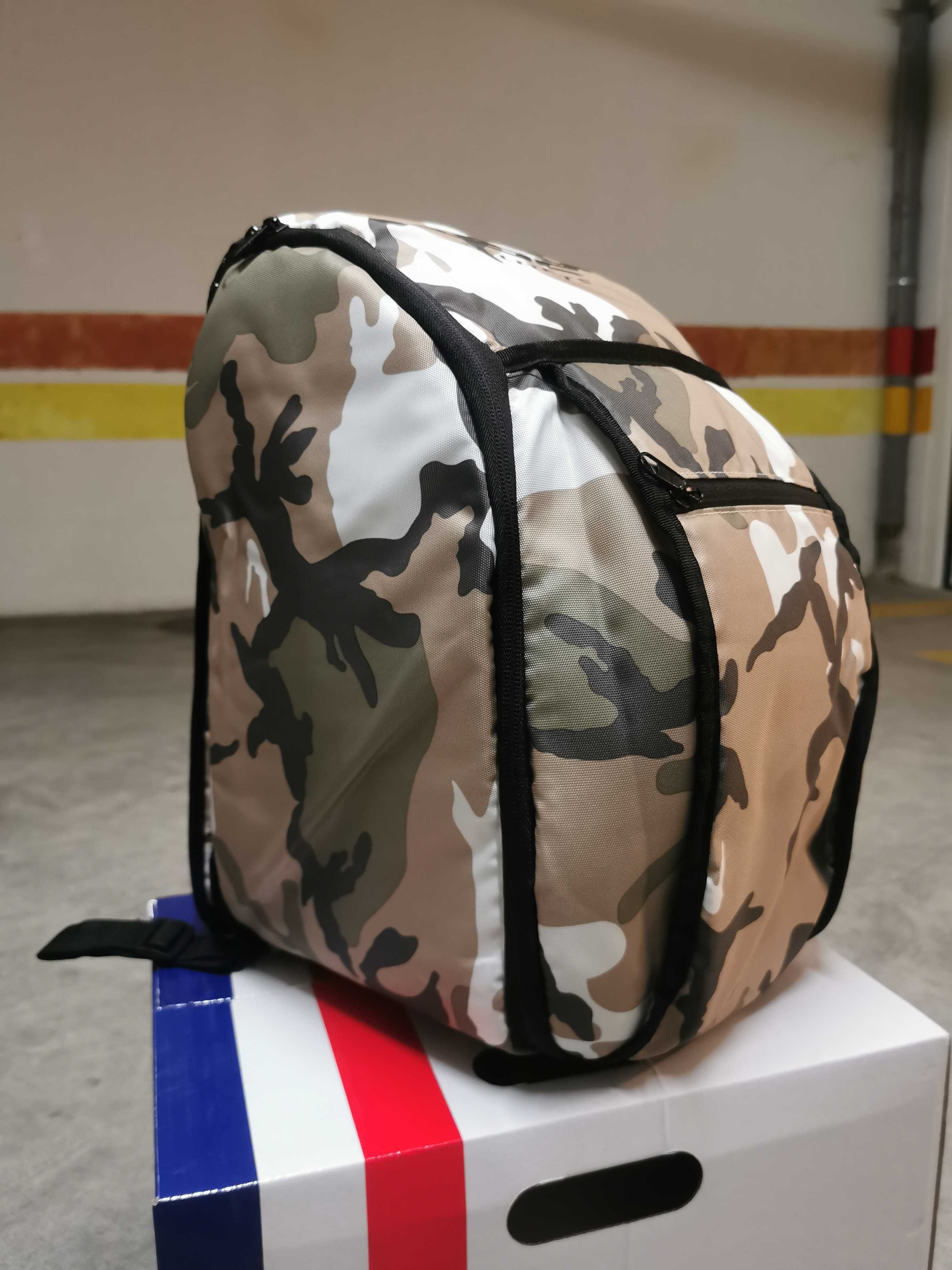 Mochila Camuflada para Transporte Capacete Ls2 ( NOVA )