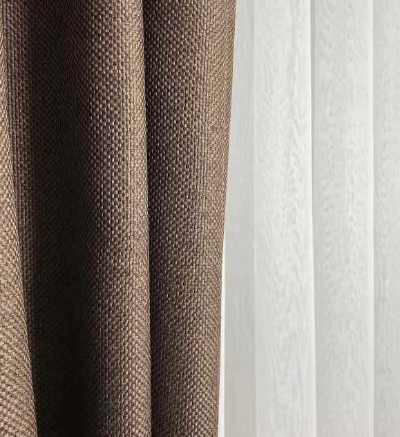 комплект штор блекаут матові темно коричневі 150\270 2 шт