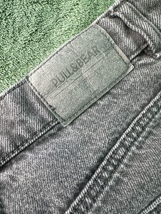 Pull & Bear — чорні широкі укорочені джинси кюлоти з високою талією
