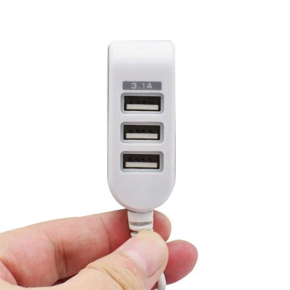Зарядный адаптер 4 в 1 на 3 USB + кабель microUSB блок питания зарядка