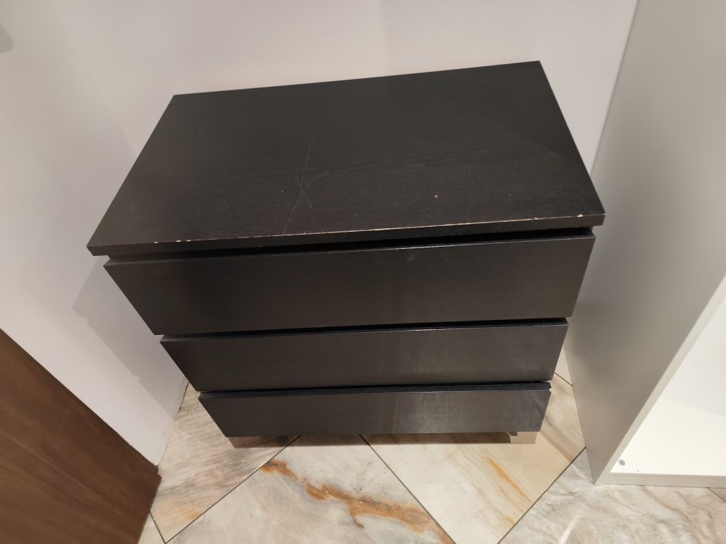 Komoda Malm Ikea czarnobrązowa