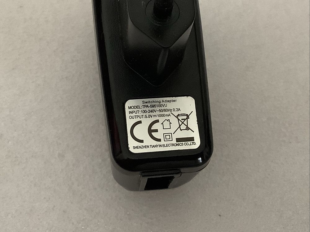 Carregador TPA-59510.0VU 5V 1000mA
