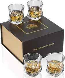 KANARS 4-Częściowy Szklanki kieliszki szkło 207ml do alkoholu whisky