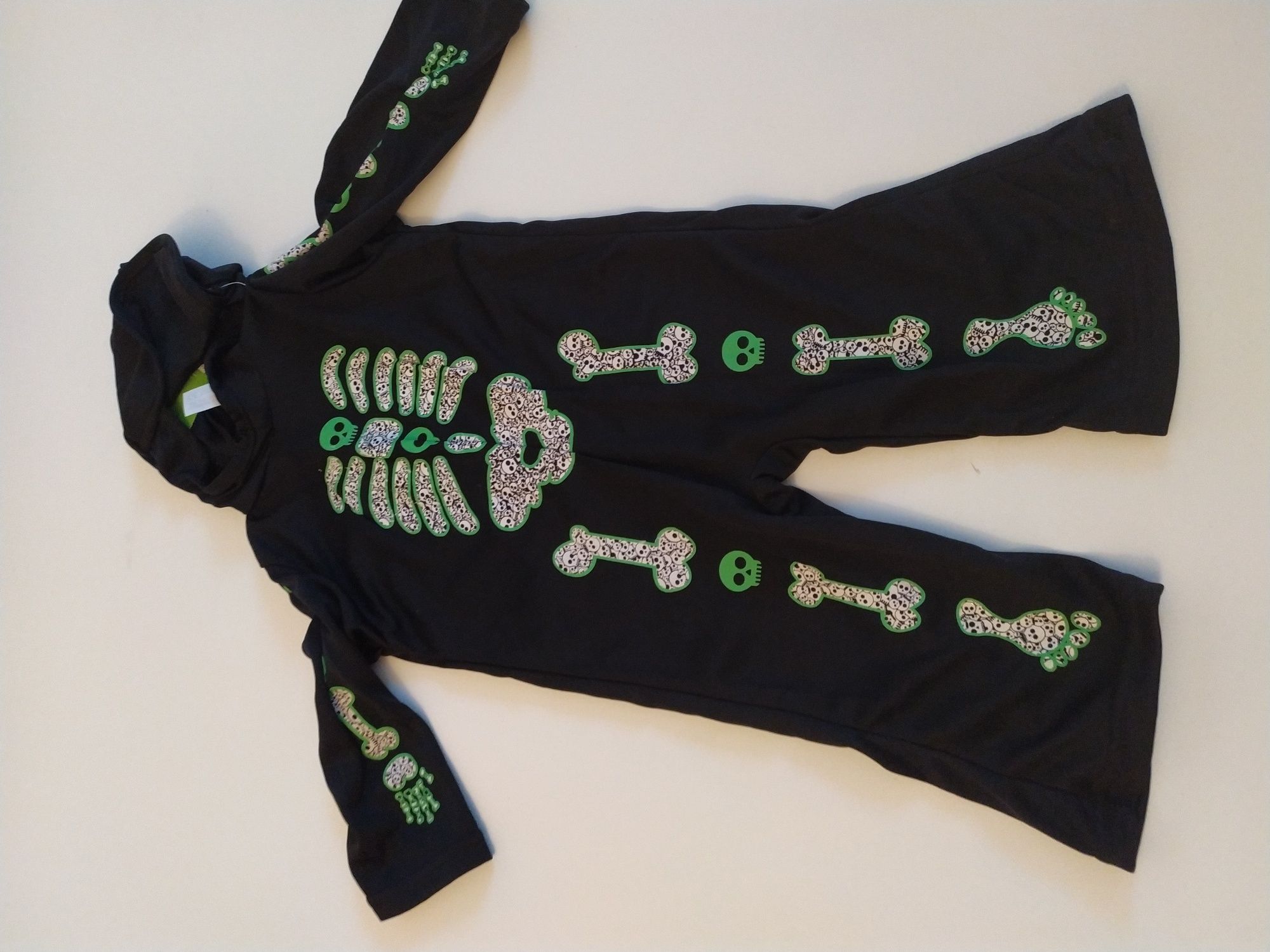 Strój przebranie kostium kombinezon kościotrup Halloween szkielet 6-9m