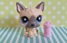 Littlest Pet Shop LPS unikatowy pies Owczarek Niemiecki #1800