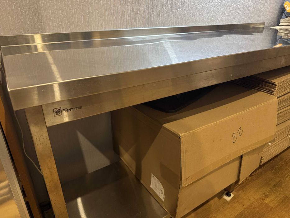 Стіл виробничий з полкою Tehma 120×60 і 150×60 см. Нержавійка AISI 430