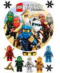 opłatek na tort lego ninjago postacie zestaw