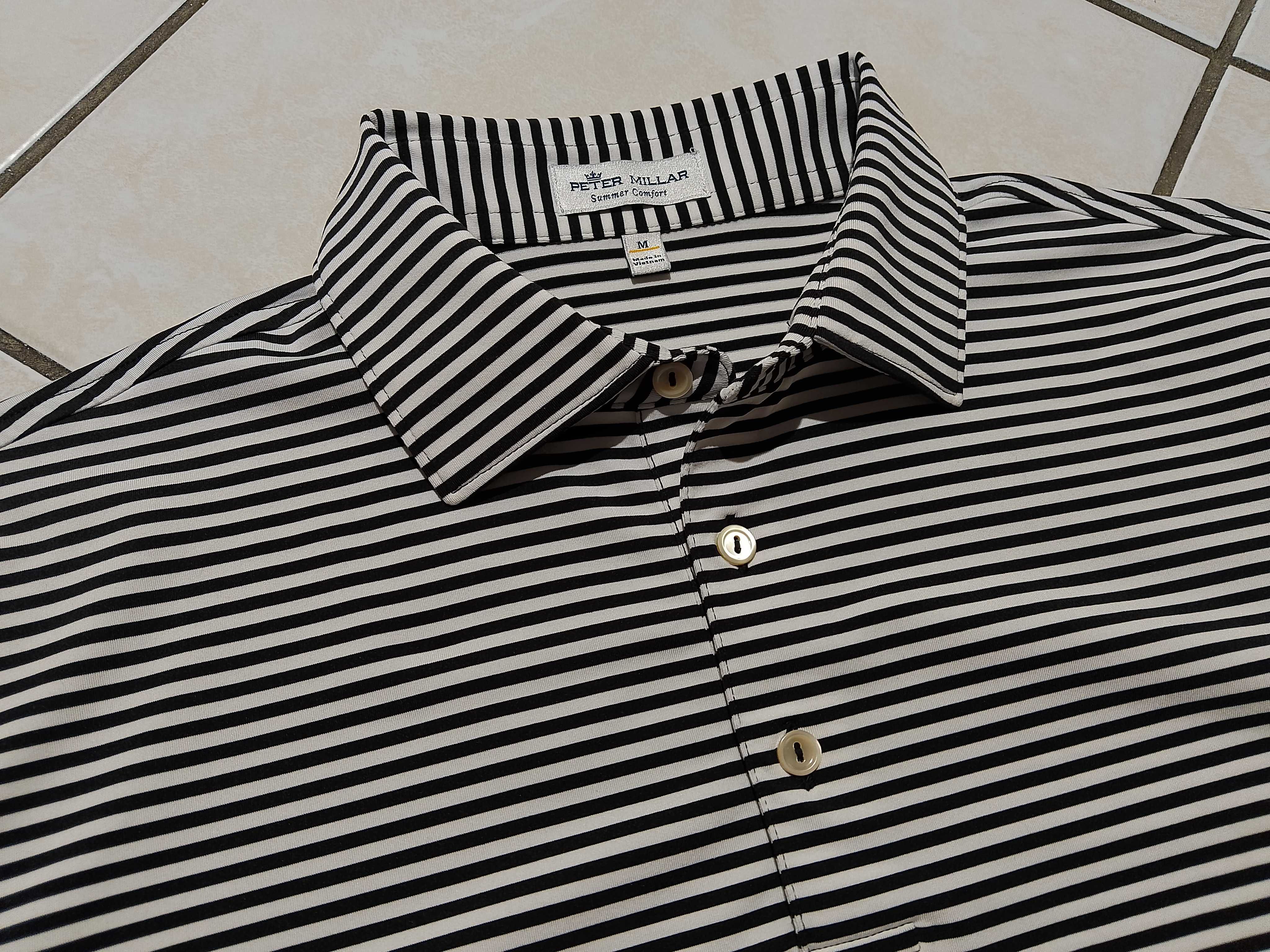 PETER MILLAR USA - NOWA! z LOGO Koszulka Polo Męska rozmiar L