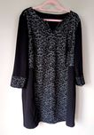 Elegancka sukienka mala czarna print panterka 50 52 5xl 6xl