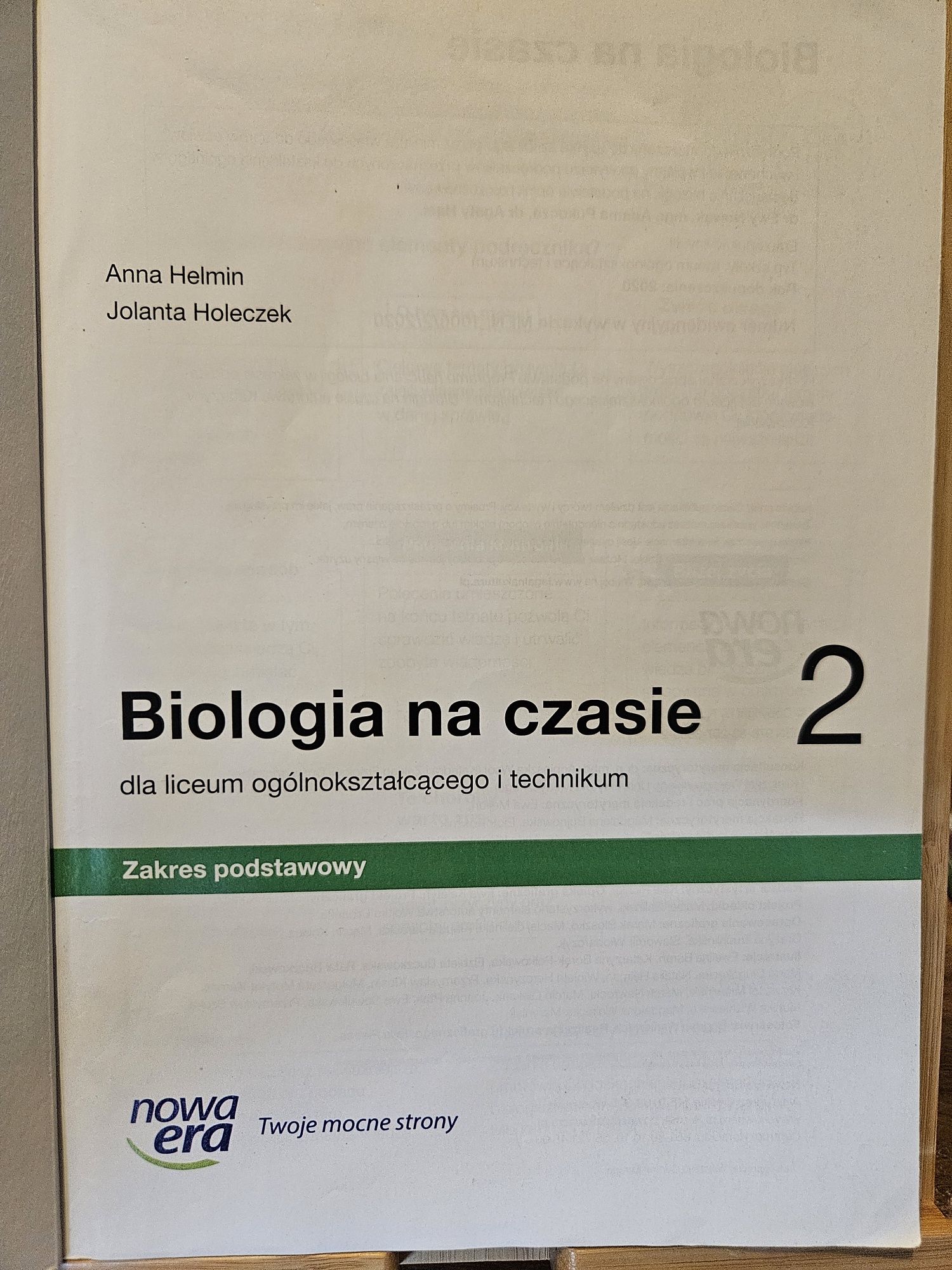 Biologia na czasie 2 – podręcznik + karty pracy – liceum/technikum !!