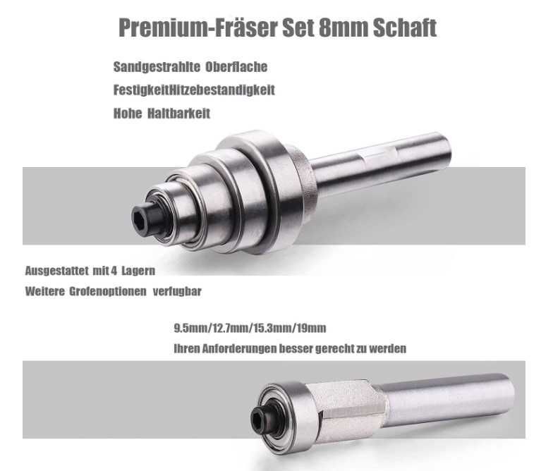 Zestaw 16 frezów do drewna, uchwyt 8mm Sinoprotools