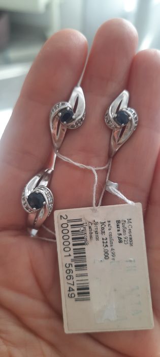 Серебряный набор , Сережки