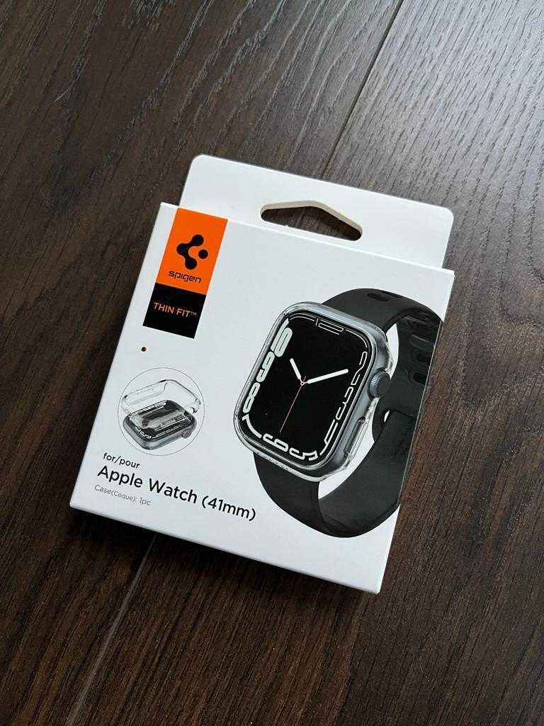 Etui Spigen Thin Fit Apple Watch 41mm przeźroczysta ramka ochronna